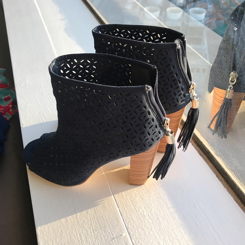 Navy Booties - Picture 3 of 4